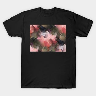 Abstract In Pink, Grey And Green T-Shirt